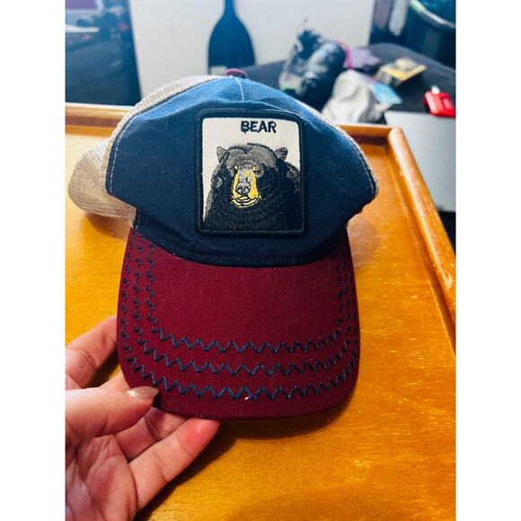 Goorin Bros Animal Farm Trucker Baseball Snapback Hat Cap Bear - Picture 1 of 2